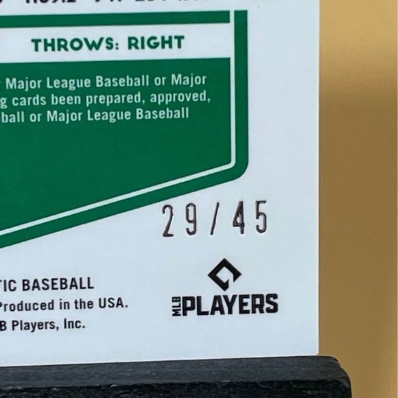 2021 Panini Donruss Jacob DeGrom Prizm Serial 29/45 New York Mets Card #160 - Picture 6 of 6